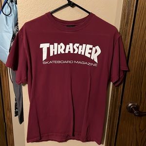 Maroon thrasher shirt